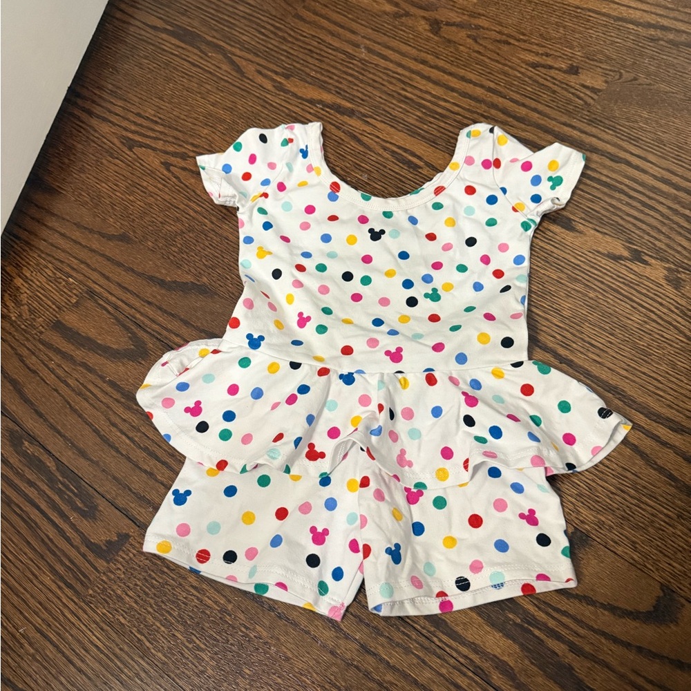 Polka Dot Mickey Mouse romper